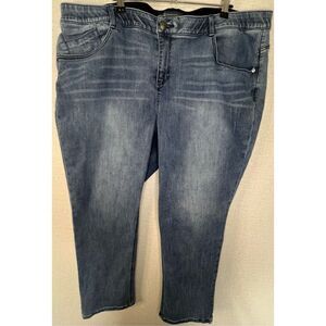 Democracy Medium Wash Mid-Rise Stretchy Straight Leg Jeans